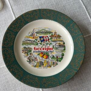 Georgia Decorative Collector Plate - Green Border